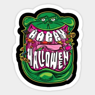 Happy Halloween smile from Slimer Sticker